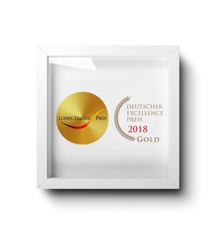 Auszeichnung Ludwig Erhard Preis 2018 Gold für Hofmann Personal für exzellentes Management in der Zeitarbeit.