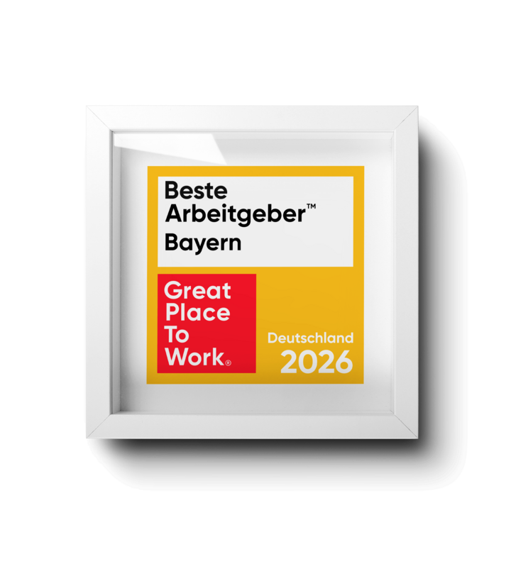 Auszeichnung Beste Arbeitgeber Bayern 2026 Great Place to Work für Hofmann Personal als Top-Arbeitgeber in der Zeitarbeit.
