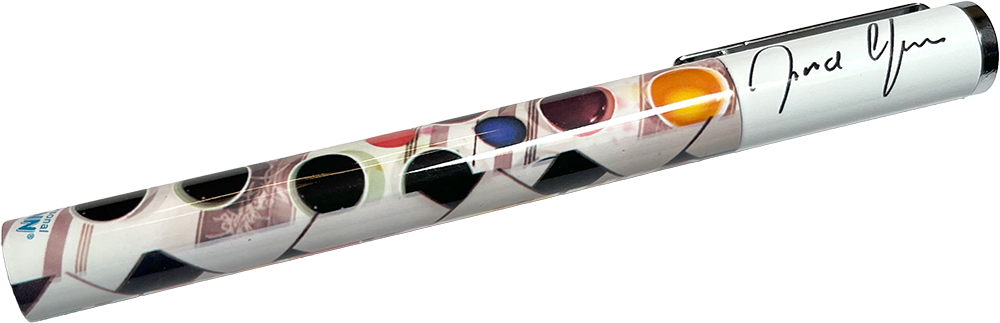 Kugelschreiber mit Ostereier-Design. Entworfen von Ingrid Hofmann, Geschäftsführerin von Hofmann Personal. 