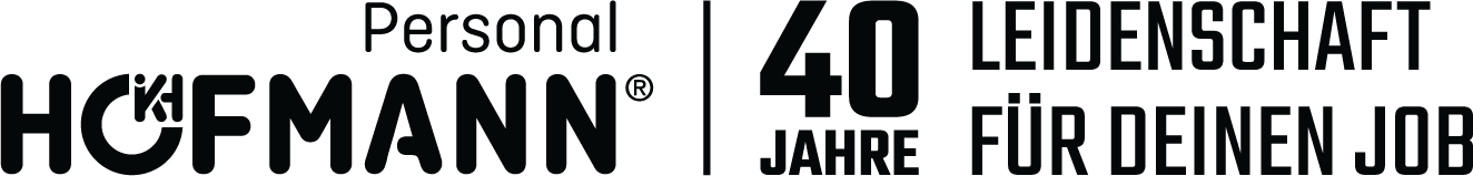 Jubiläumslogo von Hofmann Personal, anlässlich des 40. Jubiläums.